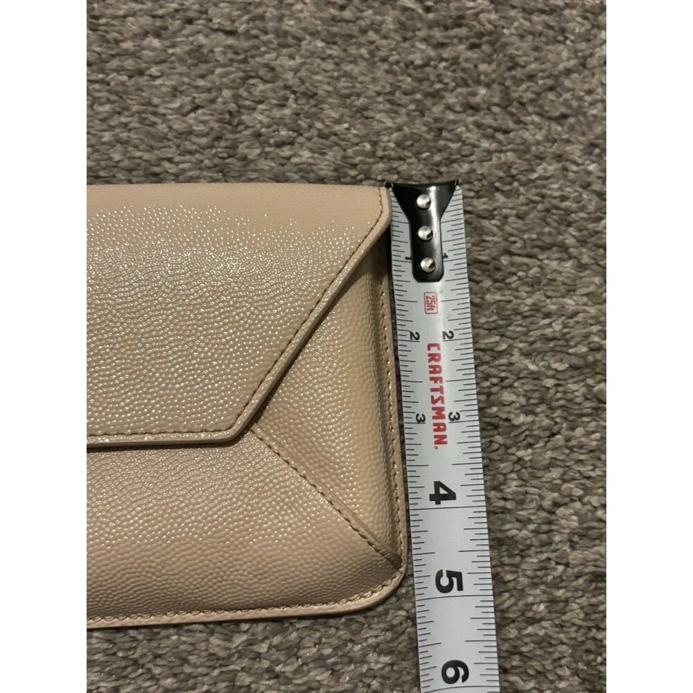 Tory‎ Burch Gigi Patent Clutch Bag Light Oak NWT